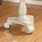 Table d'appoint ronde avec pieds à volutes, expresso/noire/blanche, pour 1 personne