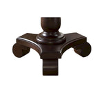 Table d'appoint ronde avec pieds à volutes, expresso/noire/blanche, pour 1 personne