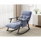 Fauteuil à bascule pliant rose/bleu/orange, 1 place, dossier haut et repose-pieds réglables