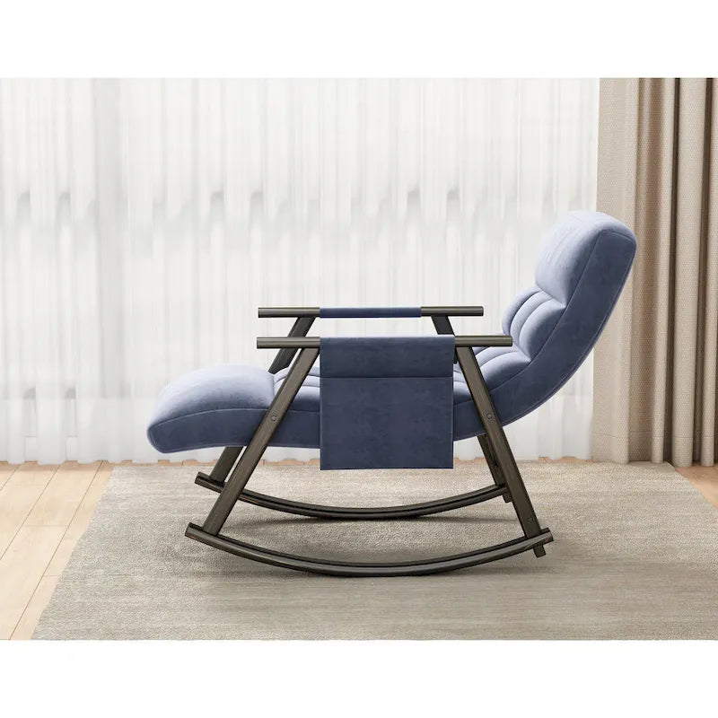 Fauteuil à bascule pliant rose/bleu/orange, 1 place, dossier haut et repose-pieds réglables