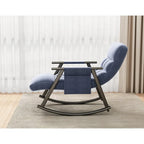 Fauteuil à bascule pliant rose/bleu/orange, 1 place, dossier haut et repose-pieds réglables