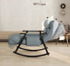 Fauteuil à bascule pliant rose/bleu/orange, 1 place, dossier haut et repose-pieds réglables