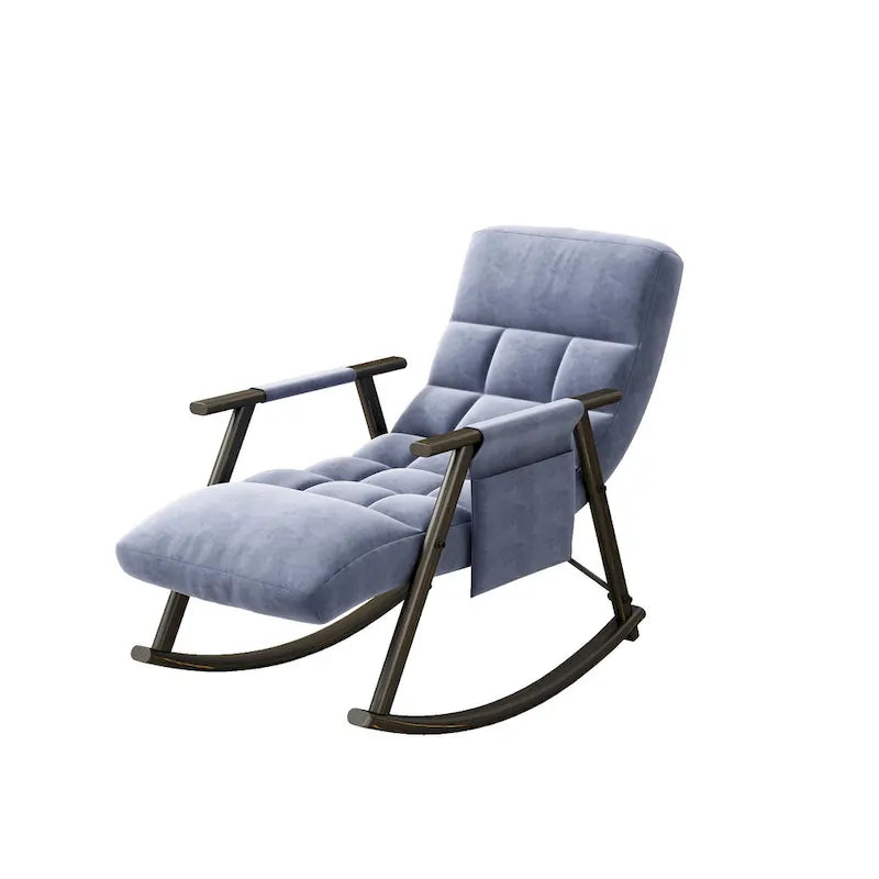 Fauteuil à bascule pliant rose/bleu/orange, 1 place, dossier haut et repose-pieds réglables