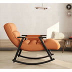 Fauteuil à bascule pliant rose/bleu/orange, 1 place, dossier haut et repose-pieds réglables