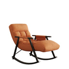 Fauteuil à bascule pliant rose/bleu/orange, 1 place, dossier haut et repose-pieds réglables