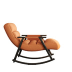 Fauteuil à bascule pliant rose/bleu/orange, 1 place, dossier haut et repose-pieds réglables