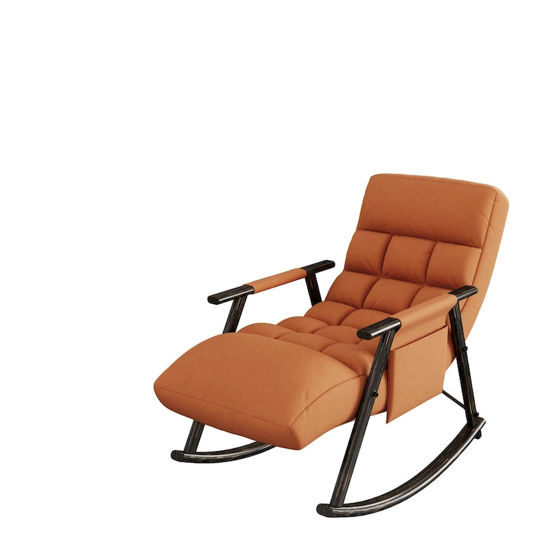 Fauteuil à bascule pliant rose/bleu/orange, 1 place, dossier haut et repose-pieds réglables