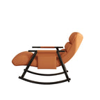 Fauteuil à bascule pliant rose/bleu/orange, 1 place, dossier haut et repose-pieds réglables
