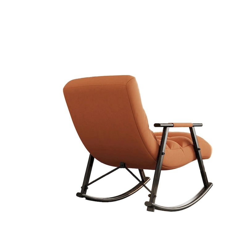Fauteuil à bascule pliant rose/bleu/orange, 1 place, dossier haut et repose-pieds réglables