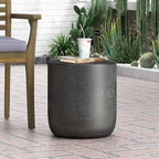 Table d'appoint en béton noir mat et cuivre – Intérieur et extérieur, 1 personne