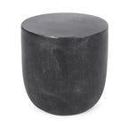 Table d'appoint en béton noir mat et cuivre – Intérieur et extérieur, 1 personne