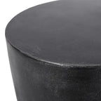 Table d'appoint en béton noir mat et cuivre – Intérieur et extérieur, 1 personne