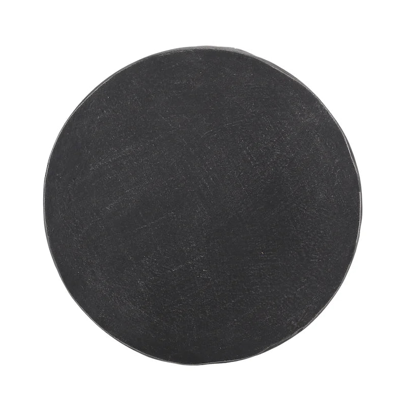 Table d'appoint en béton noir mat et cuivre – Intérieur et extérieur, 1 personne