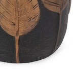 Table d'appoint en béton noir mat et cuivre – Intérieur et extérieur, 1 personne