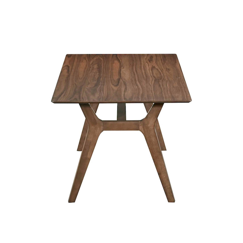 Table à manger de transition pour 6 personnes, noyer brun