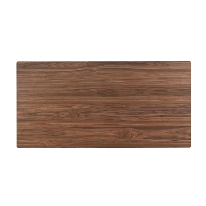 Table à manger de transition pour 6 personnes, noyer brun