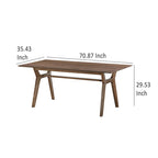Table à manger de transition pour 6 personnes, noyer brun