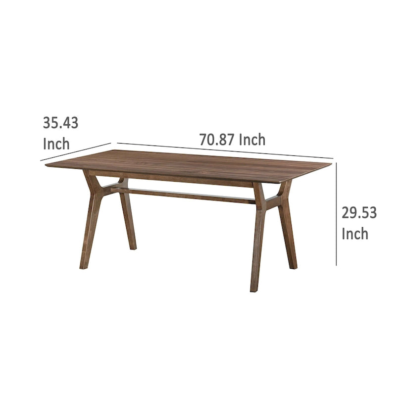 Table à manger de transition pour 6 personnes, noyer brun