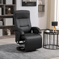 Fauteuil inclinable individuel en cuir PU noir