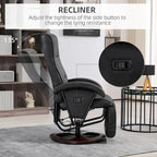 Fauteuil inclinable individuel en cuir PU noir