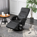 Fauteuil inclinable individuel en cuir PU noir
