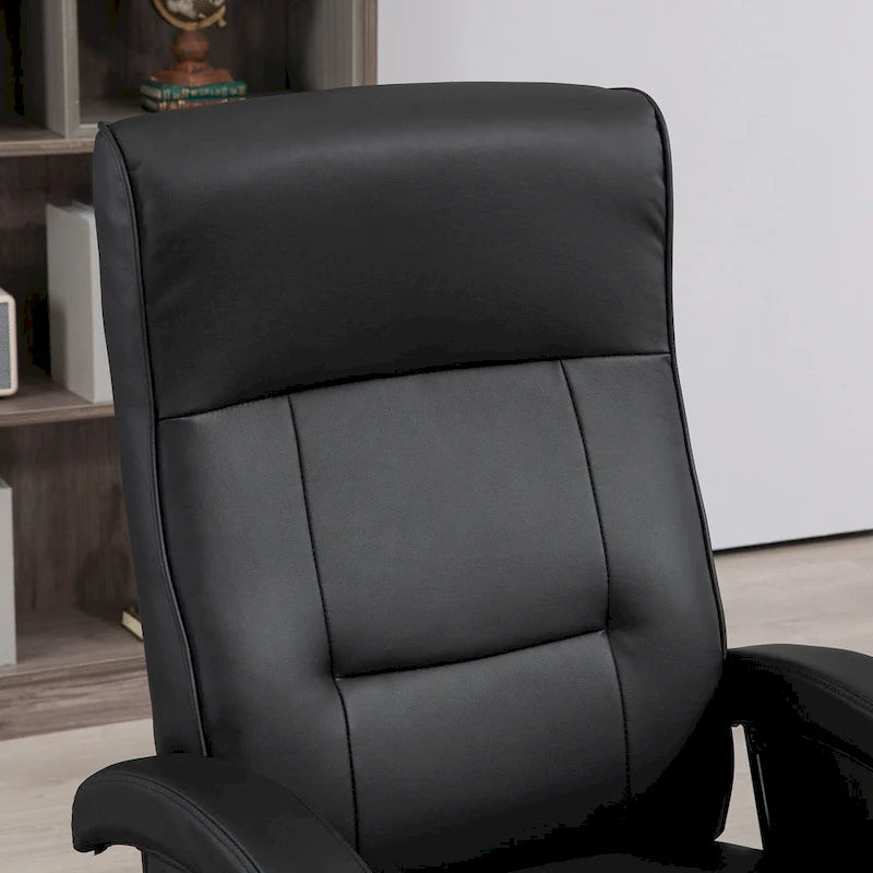 Fauteuil inclinable individuel en cuir PU noir