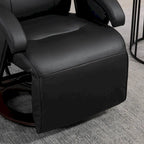 Fauteuil inclinable individuel en cuir PU noir