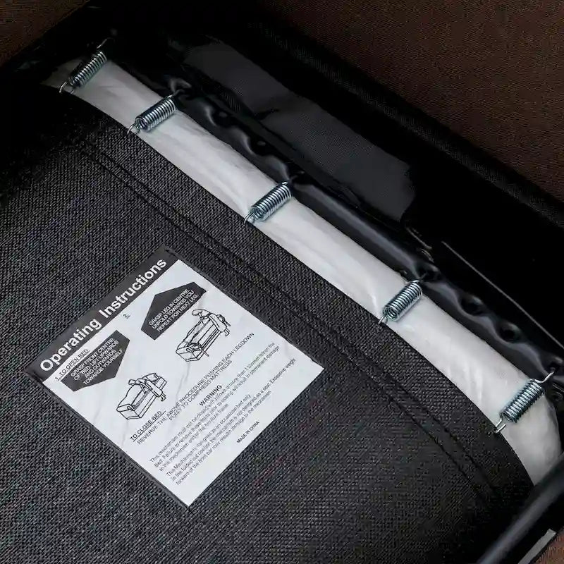 Canapé-lit convertible 2 places gris / marron / noir, avec ports USB