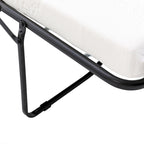 Canapé-lit convertible 2 places gris / marron / noir, avec ports USB