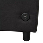 Canapé-lit convertible 2 places gris / marron / noir, avec ports USB