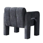 Fauteuil d'appoint en tissu bouclette gris foncé / orange / jaune / vert / beige / marine, style moderne, 1 personne