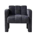 Fauteuil d'appoint en tissu bouclette gris foncé / orange / jaune / vert / beige / marine, style moderne, 1 personne