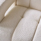 Fauteuil d'appoint en tissu bouclette gris foncé / orange / jaune / vert / beige / marine, style moderne, 1 personne