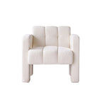 Fauteuil d'appoint en tissu bouclette gris foncé / orange / jaune / vert / beige / marine, style moderne, 1 personne