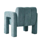 Fauteuil d'appoint en tissu bouclette gris foncé / orange / jaune / vert / beige / marine, style moderne, 1 personne