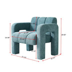 Fauteuil d'appoint en tissu bouclette gris foncé / orange / jaune / vert / beige / marine, style moderne, 1 personne