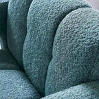 Fauteuil d'appoint en tissu bouclette gris foncé / orange / jaune / vert / beige / marine, style moderne, 1 personne