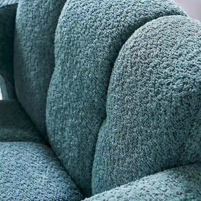 Fauteuil d'appoint en tissu bouclette gris foncé / orange / jaune / vert / beige / marine, style moderne, 1 personne