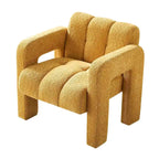 Fauteuil d'appoint en tissu bouclette gris foncé / orange / jaune / vert / beige / marine, style moderne, 1 personne