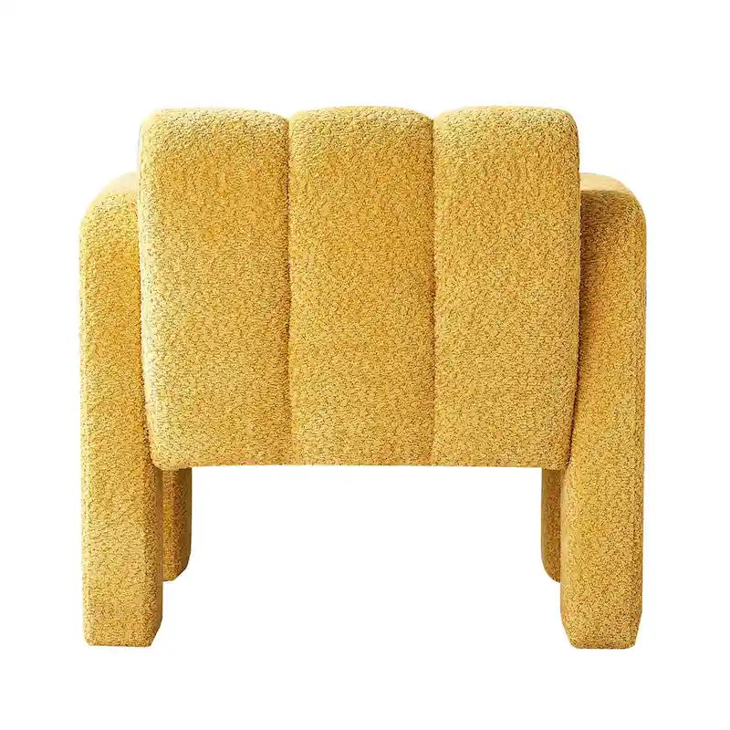 Fauteuil d'appoint en tissu bouclette gris foncé / orange / jaune / vert / beige / marine, style moderne, 1 personne