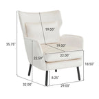 Fauteuil d'appoint à dossier haut en velours vert/violet/beige, simple
