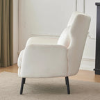 Fauteuil d'appoint à dossier haut en velours vert/violet/beige, simple