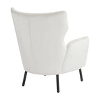 Fauteuil d'appoint à dossier haut en velours vert/violet/beige, simple
