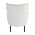 Fauteuil d'appoint à dossier haut en velours vert/violet/beige, simple