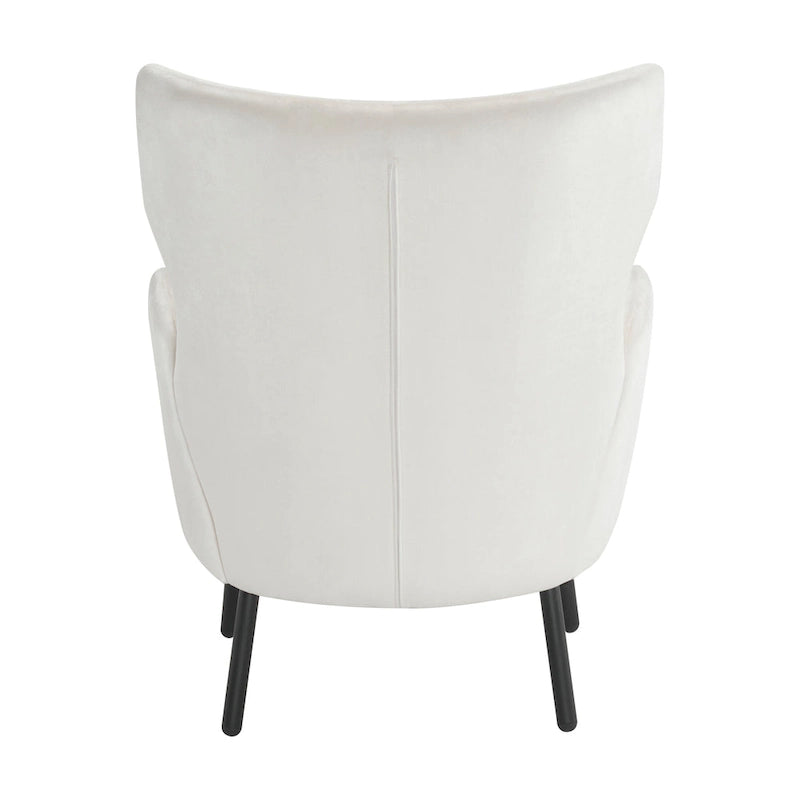 Fauteuil d'appoint à dossier haut en velours vert/violet/beige, simple