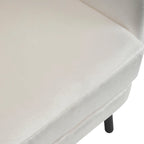 Fauteuil d'appoint à dossier haut en velours vert/violet/beige, simple