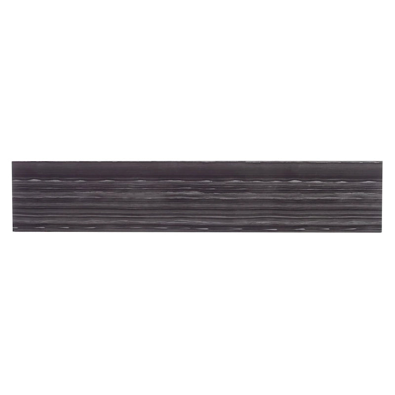 Console étroite en faux marbre noir/gris/beige — Base géométrique moderne en fer, assemblage par 1 personne