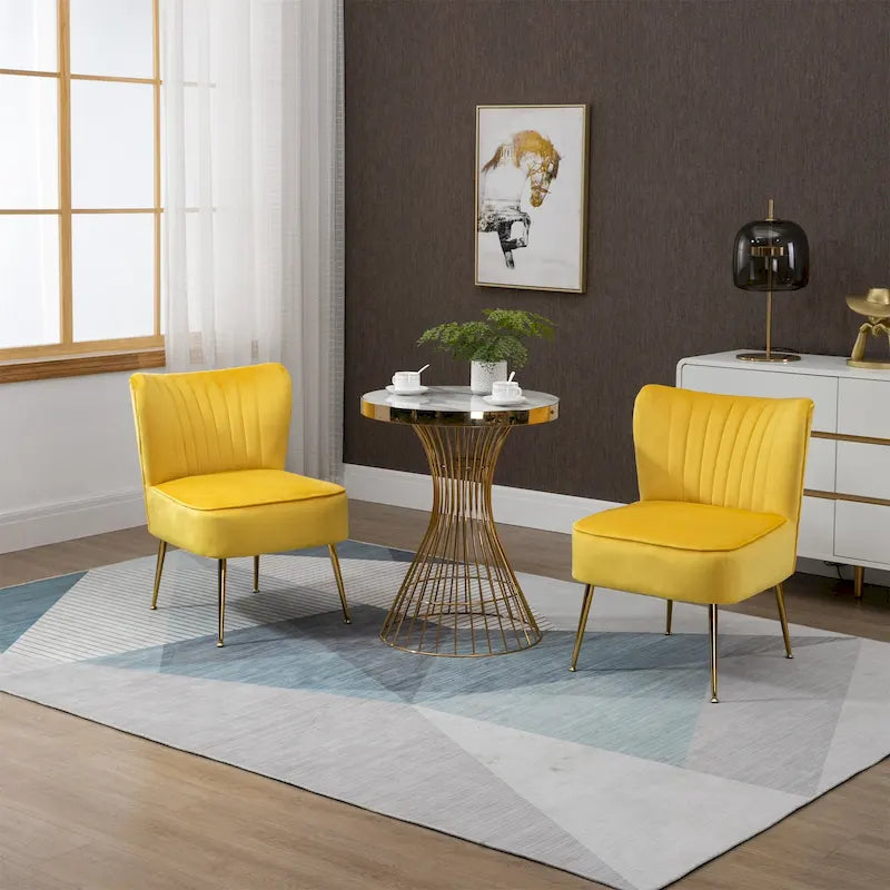 Chaise de salle à manger en velours, bleu/noir/vert/jaune/blanc, lot de 2