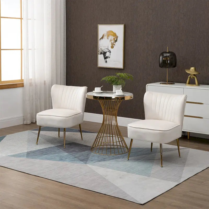 Chaise de salle à manger en velours, bleu/noir/vert/jaune/blanc, lot de 2