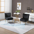 Chaise de salle à manger en velours, bleu/noir/vert/jaune/blanc, lot de 2